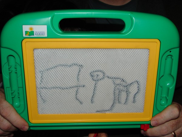 Aiden writing his name Photo